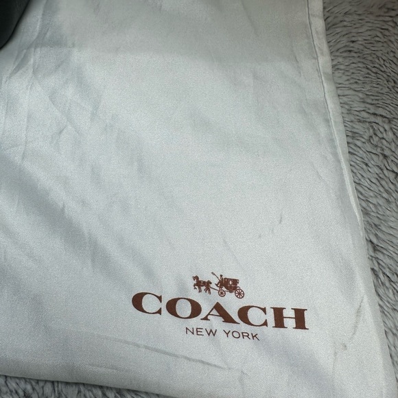 Coach Pennie Brown Black Signature Coated Canvas Shoulder Handbag Purse - Picture 10 of 16